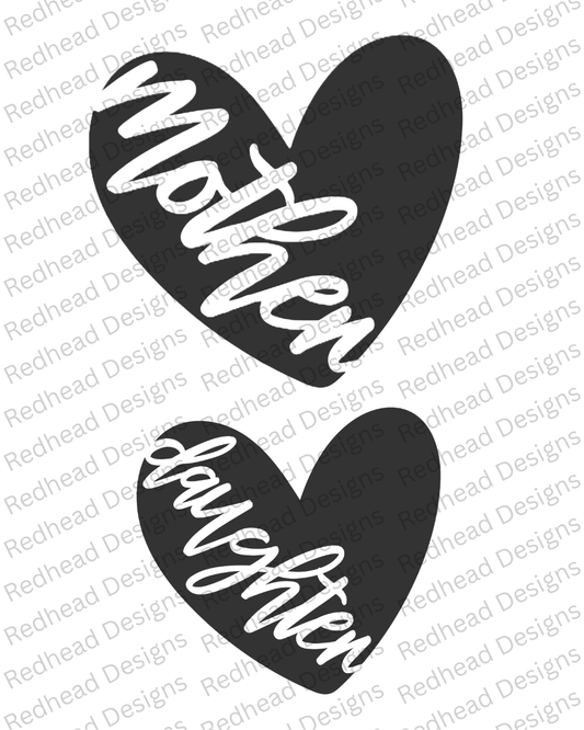 Mother & Daughter Heart Matching Shirts