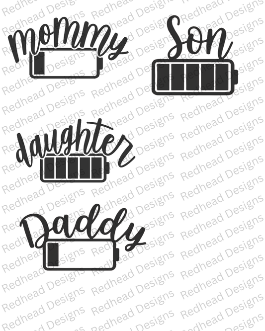 Family Battery Life Matching Shirts