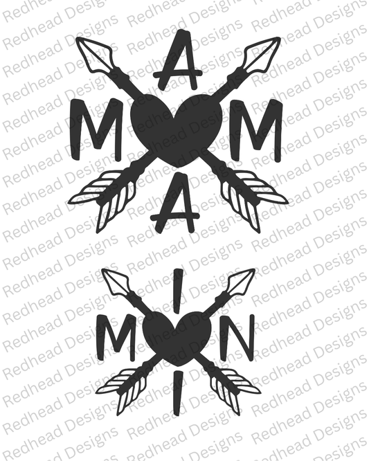 Mother & Daughter Heart Arrow Matching Shirts