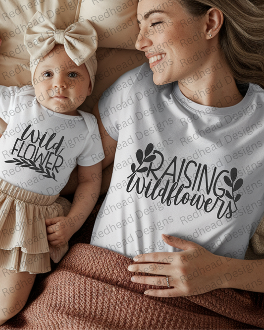 Raising Wildflowers & Wildflower Matching T-Shirt Set